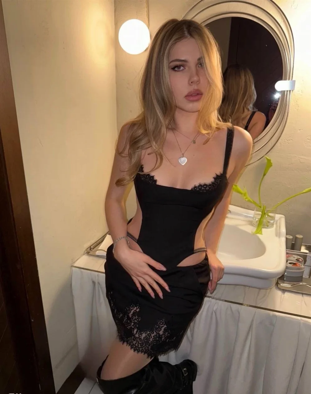 Топ из костюмной ткани с сеткой, Черный