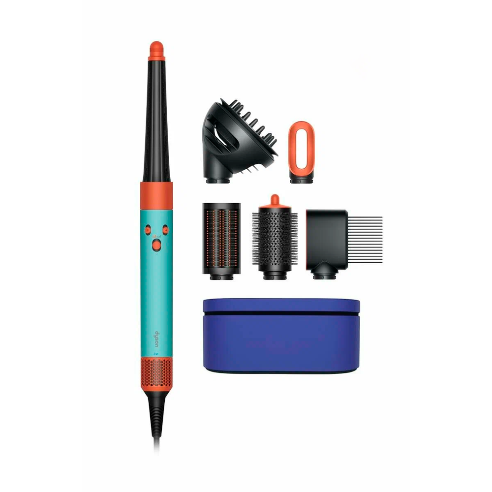 Стайлер Dyson Airwrap i.d. Long HS08 Curly+Coily, бирюзовый/оранжевый (Ceramic Patina/Topaz)