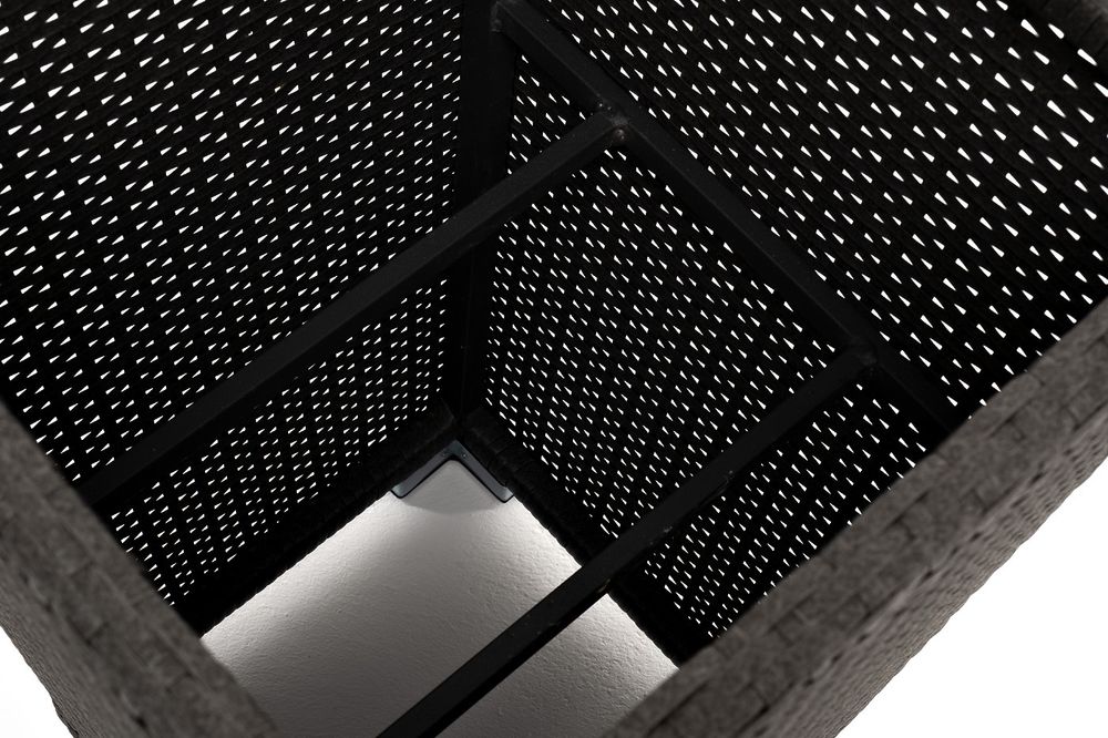 "Капучино" кашпо для цветов плетеное из искусственного ротанга, цвет графит