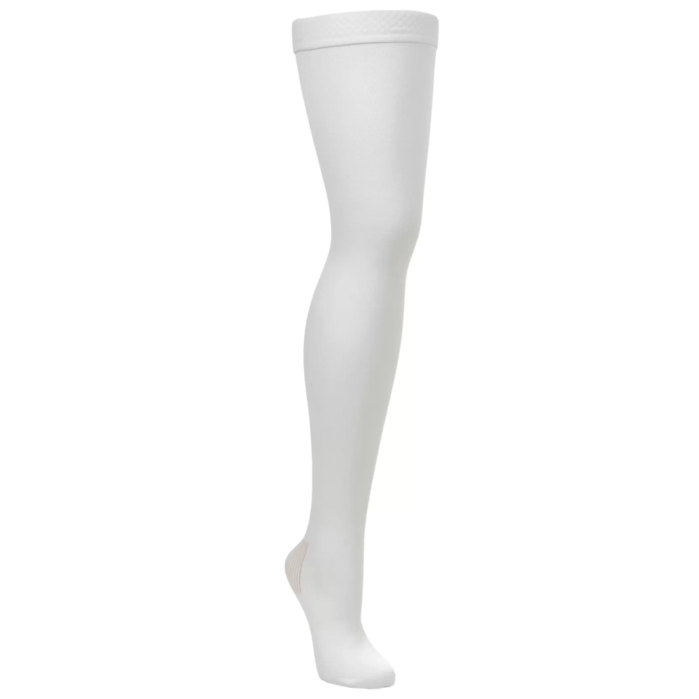 Чулки антиэмболические Интекс с резинкой на силиконовой основе 2 класс компрессии белый размер L