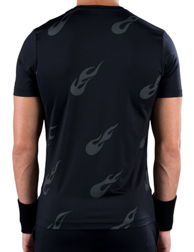Мужская теннисная футболка Hydrogen Flames Tech Tee Man - black