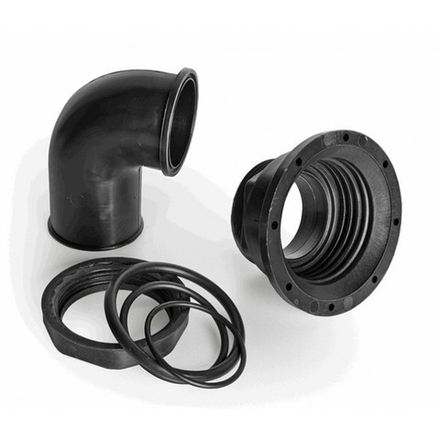 Патрубок заливной 50мм. 90 град, пластик