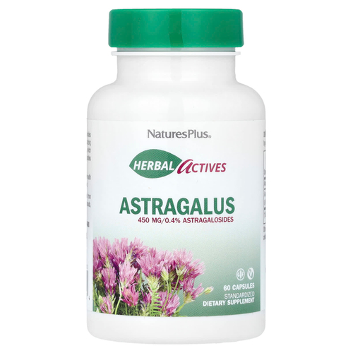 NaturesPlus, Herbal Actives, астрагал, 450 мг, 60 капсул