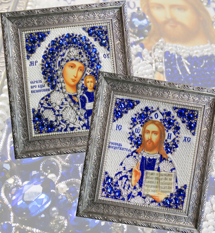 И-16-1 Комплект наборов для вышивания Венчальная пара (синий)