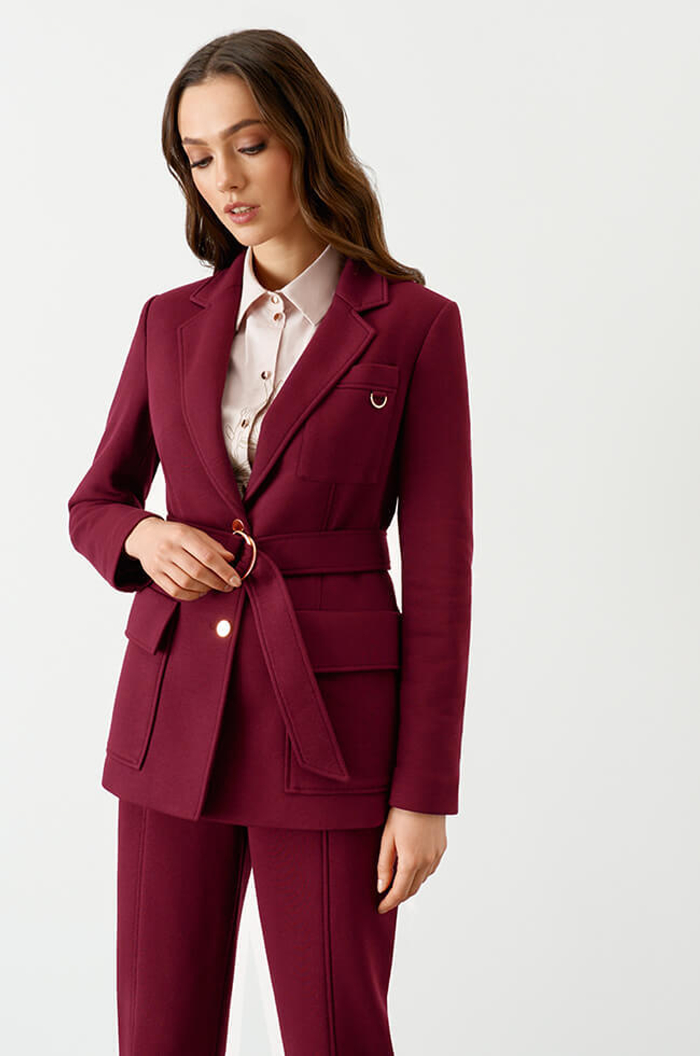 1804 Жакет женский (винный)