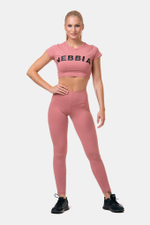 Топ женский Short Sleeve Sporty Crop Top 584 Розовый