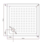 Акриловый поддон для душа Cezares Tray А 95х95 TRAY-A-A-95-15-W Белый
