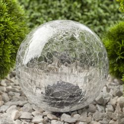 ERASF08-25 ЭРА Садовый светильник Шар на солнечной батарее, 20 LED 20 cм | Садовые декоративные светильники