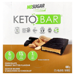 No Sugar Company, Keto Bar™, шоколад и арахисовая паста, 12 батончиков по 40 г
