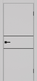 Межкомнатная дверь Optima Porte НЕАПОЛЬ 203 Молдинг SB (матовый чёрный), Кромка в цвет полотна