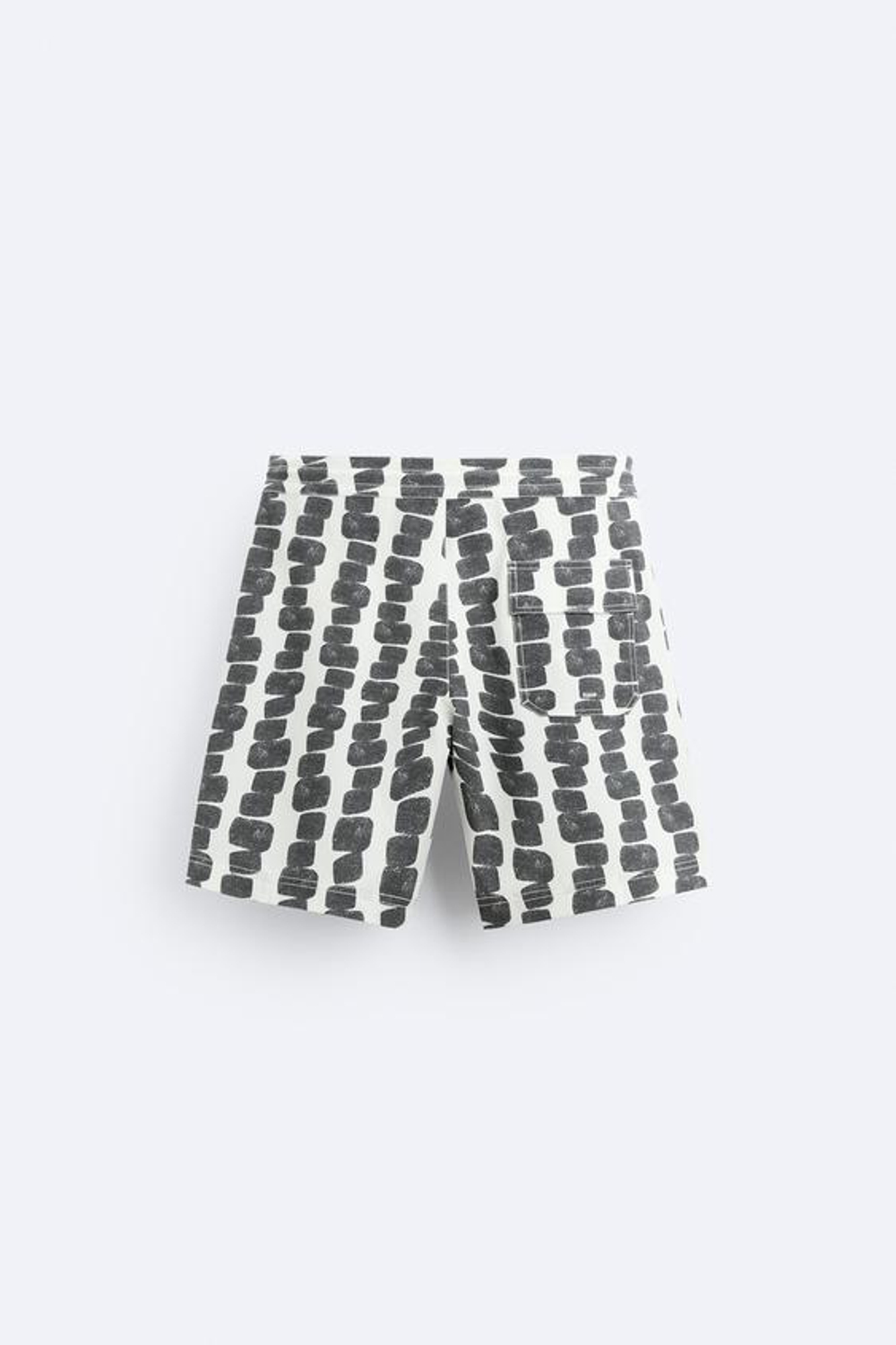 ZARA ДЛИННЫЕ ПЛАВКИ ИЗ ТКАНИ С АБСТРАКТНЫМ ПРИНТОМ, ЧЕРНЫЙ