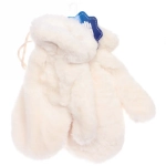 Варежки женские с мягким ворсом «Zima», цвет белый, эластичный манжет 6см, на шнурке, цвет белый зефир, 12,5*26см,( пакет с подвесом)