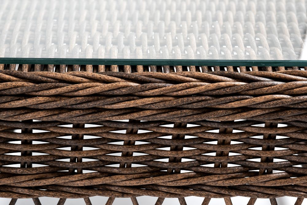 "Гранд Латте" стол журнальный из искусственного ротанга, цвет коричневый