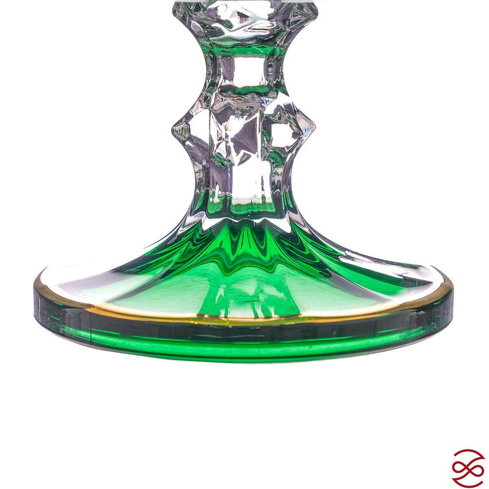 Конфетница на ножке зелен. AS Crystal 21 см (1шт)