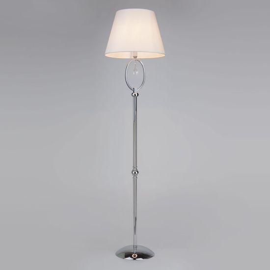 01056/1 / напольный светильник /   хром/прозрачный хрусталь Strotskis