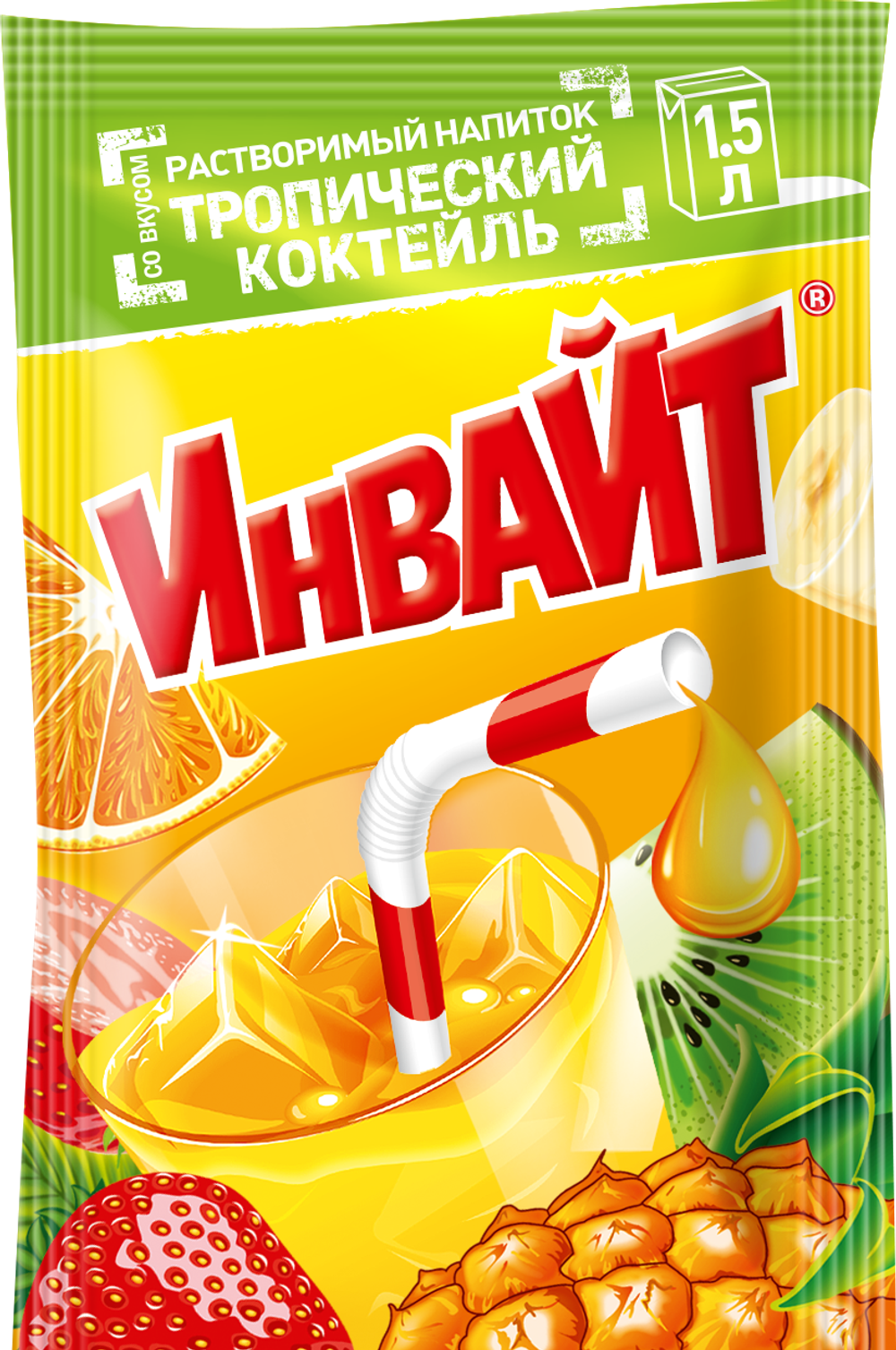 Растворимый напиток Invite тропический коктейль 12гр 24шт*6бл