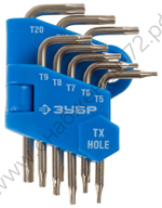 ЗУБР 8 шт, Набор мини имбусовых ключей (27477-H8)