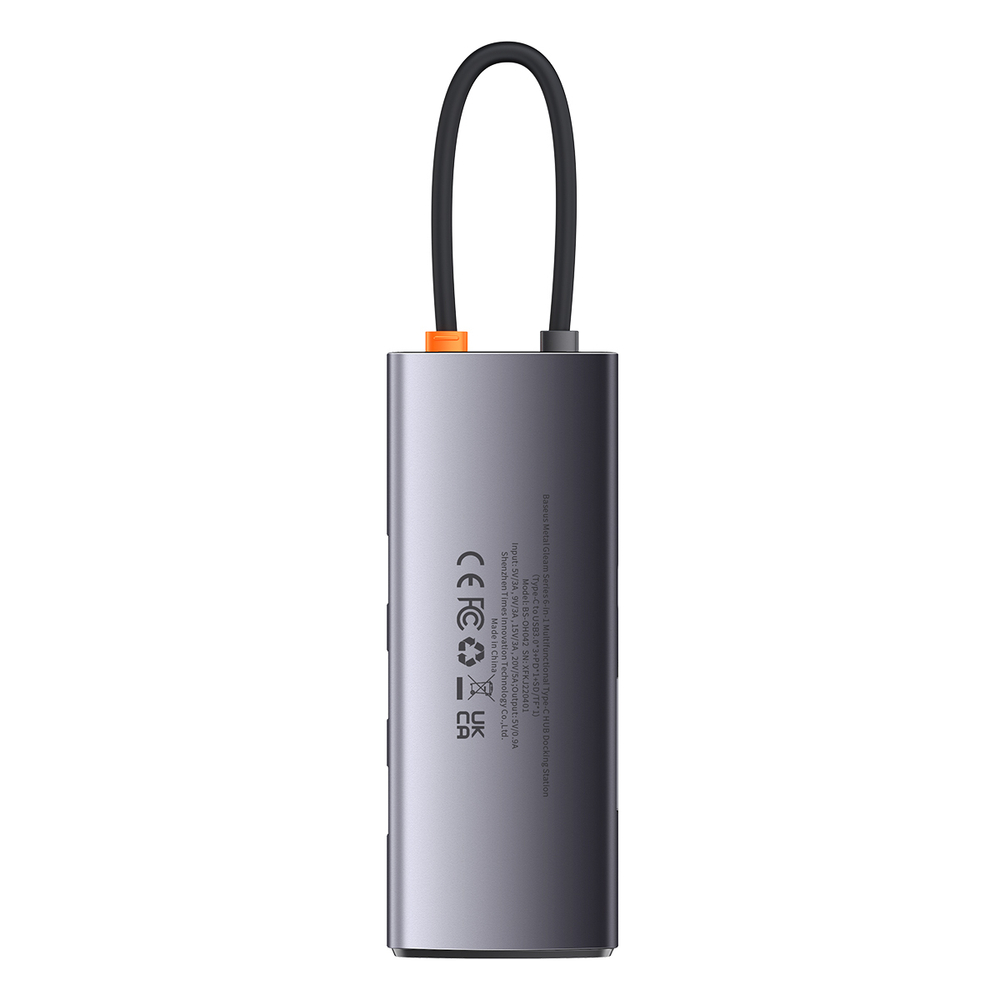 USB Хаб Baseus Metal Gleam 6in1 Multifunctional Type-C HUB (Type-C to 3xUSB3.0+PD+SD+TF)