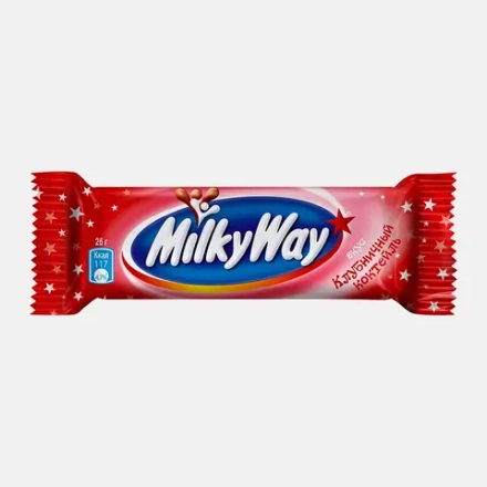 Шоколадный батончик Клубничный коктейль Milky Way 26г