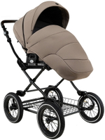 Детская коляска Roan Bass Next Classic d12 2.0 3 в 1 с автокреслом Pituso Santiso Pro Black BNC/80/2 Hazel/Black/руч.Black