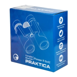 Бинокль Praktica Pioneer R 8x42 Blue в упаковке, фронтальный вид