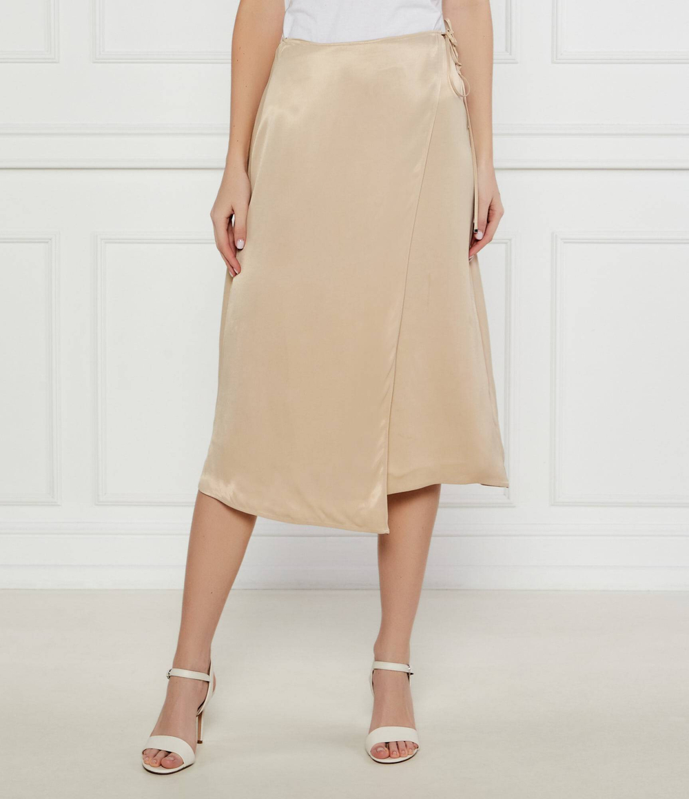 Сатиновая юбка Vamarni BOSS BLACK - бежевый(50538116)