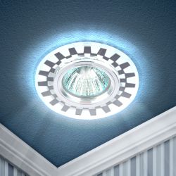 DK LD47 SL /1 Светильник ЭРА декор cо светодиодной подсветкой MR16, зеркальный