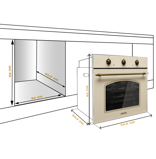 Электрический духовой шкаф Amir BE3 M RSTK
