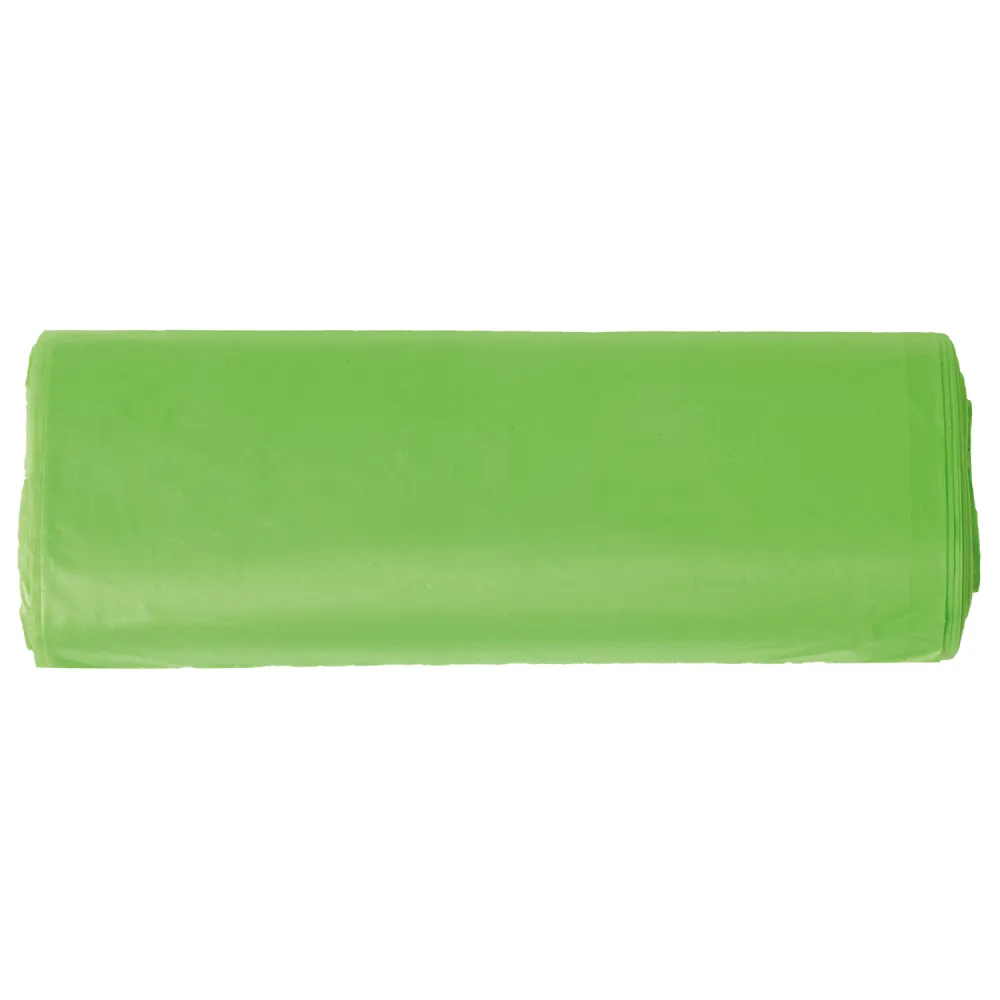 Мешки для мусора биоразлагаемые 120 л, зеленые, в рулоне 10 шт., ПНД 17 мкм, 70х110 см, LAIMA, 601402