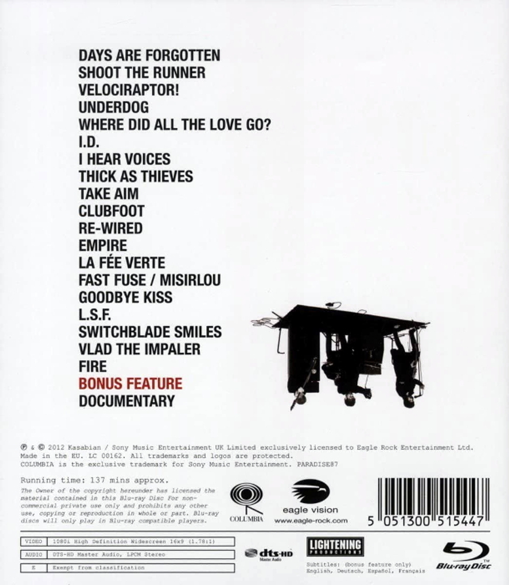 Kasabian / Live! Live At The 02 London 15/12/2011 (Blu-ray)