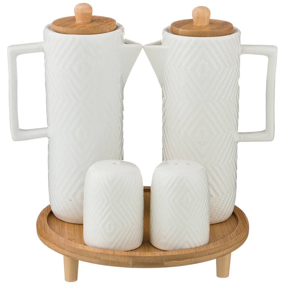 НАБОР ДЛЯ СПЕЦИЙ LEFARD "NATIVE" 4ПР. 300 МЛ. НА ПОДСТАВКЕ 16,5*16,5 СМ. В=19 СМ. (КОР=16НАБ.)