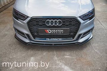 Сплиттер бампера переднего для AUDI A3 8V S-Line / S3 8V рестайлинг (16-20)