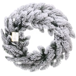 Венок хвойный «Заснеженный лес» d-40 см, литой ПВХ, белое напыление