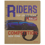 Тетрадь 48л., А5, клетка, Проф-Пресс "Легендарное авто", скрепка, крафт-картон, 5 дизайнов