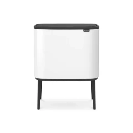 Brabantia Контейнер для мусора Bo Touch 11 л + 23 л белый