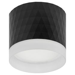 Светильник настенно-потолочный спот ЭРА OL37 BK под GX53 IP20 черный | Накладные светильники