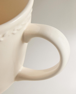 Zara Home чашка из фаянса, цвет кремовый, 14.5 см