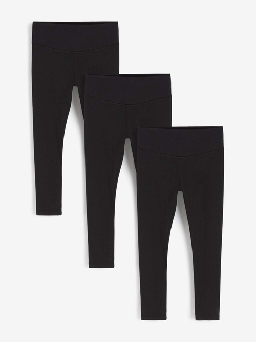 Легинсы с высокой талией для девочки Next A02-307, 3 шт., Черный