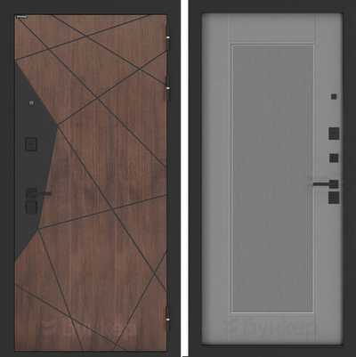 Входная дверь Бункер BN-14 - 30 Серый софт рельеф