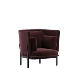 Stato Диван одноместный с низкой спинкой STA-01L Velutto 29/Металл Черный 970*850*855