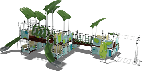 Детский городок Таити (паттерн Papercut)