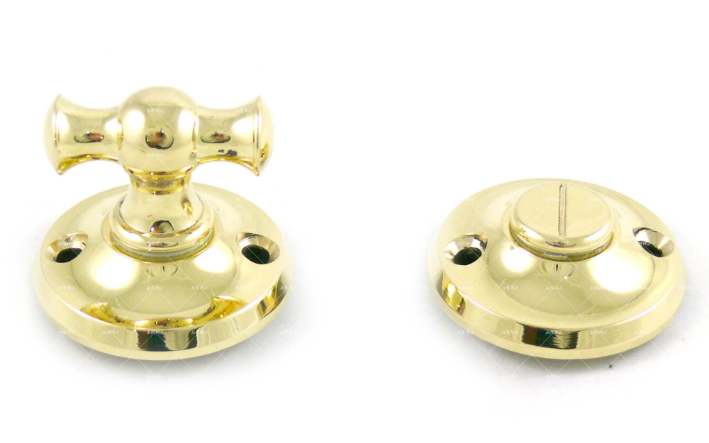 Завертка латунная дверная Крест или штопор