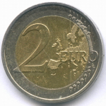 2 евро 2007 год. Словения. Регулярный выпуск. Биметалл XF