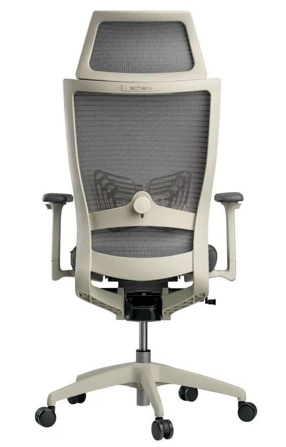 Кресло эргономичное SCHAIRS ZENITH ZEN2-М01W каркас белый/ IR19GY сетка/ IT01GY ткань серая