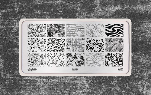 GO! Stamp Пластина для стемпинга 107 Fabric