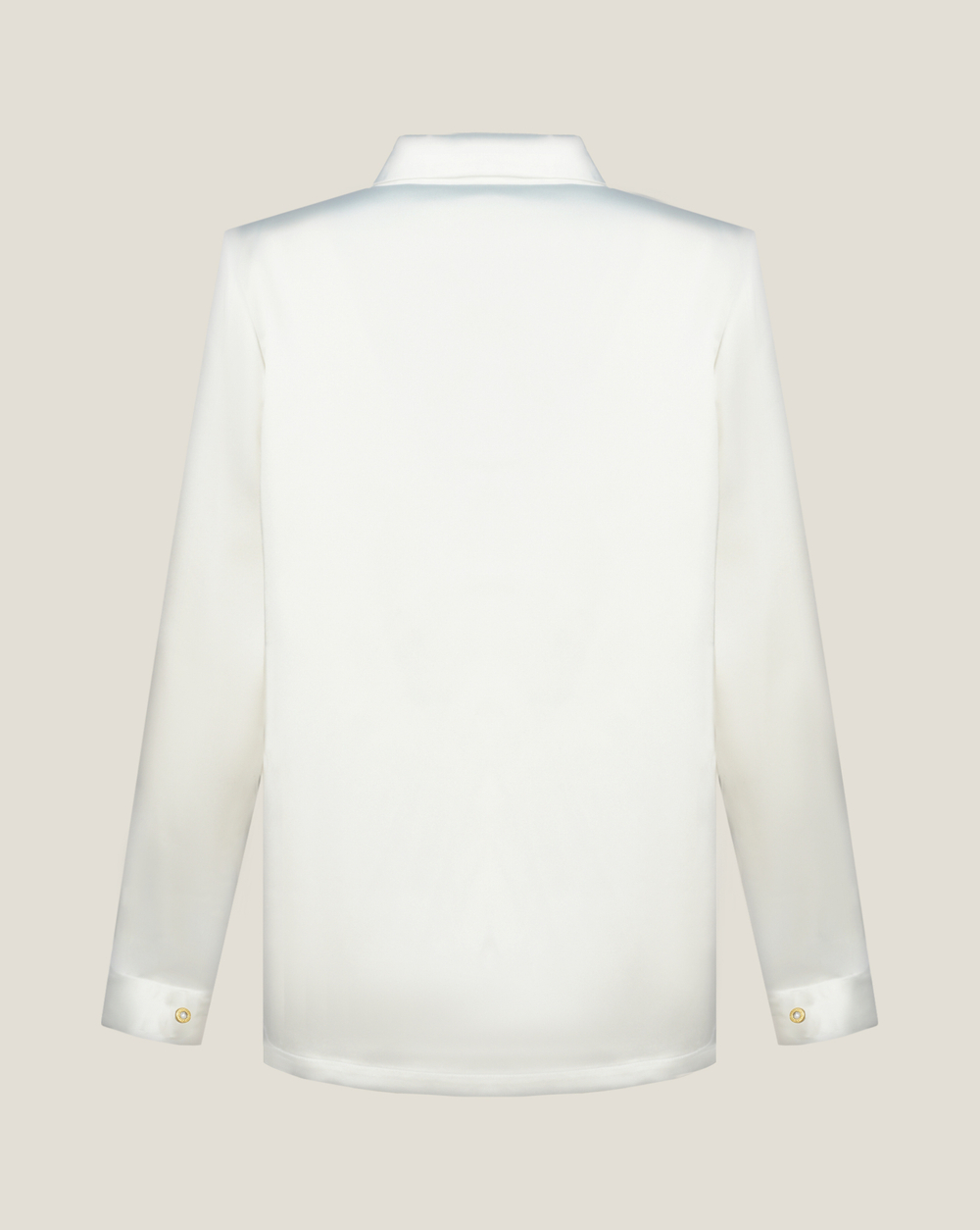 Блуза из обнимающего шелка в жемчужном