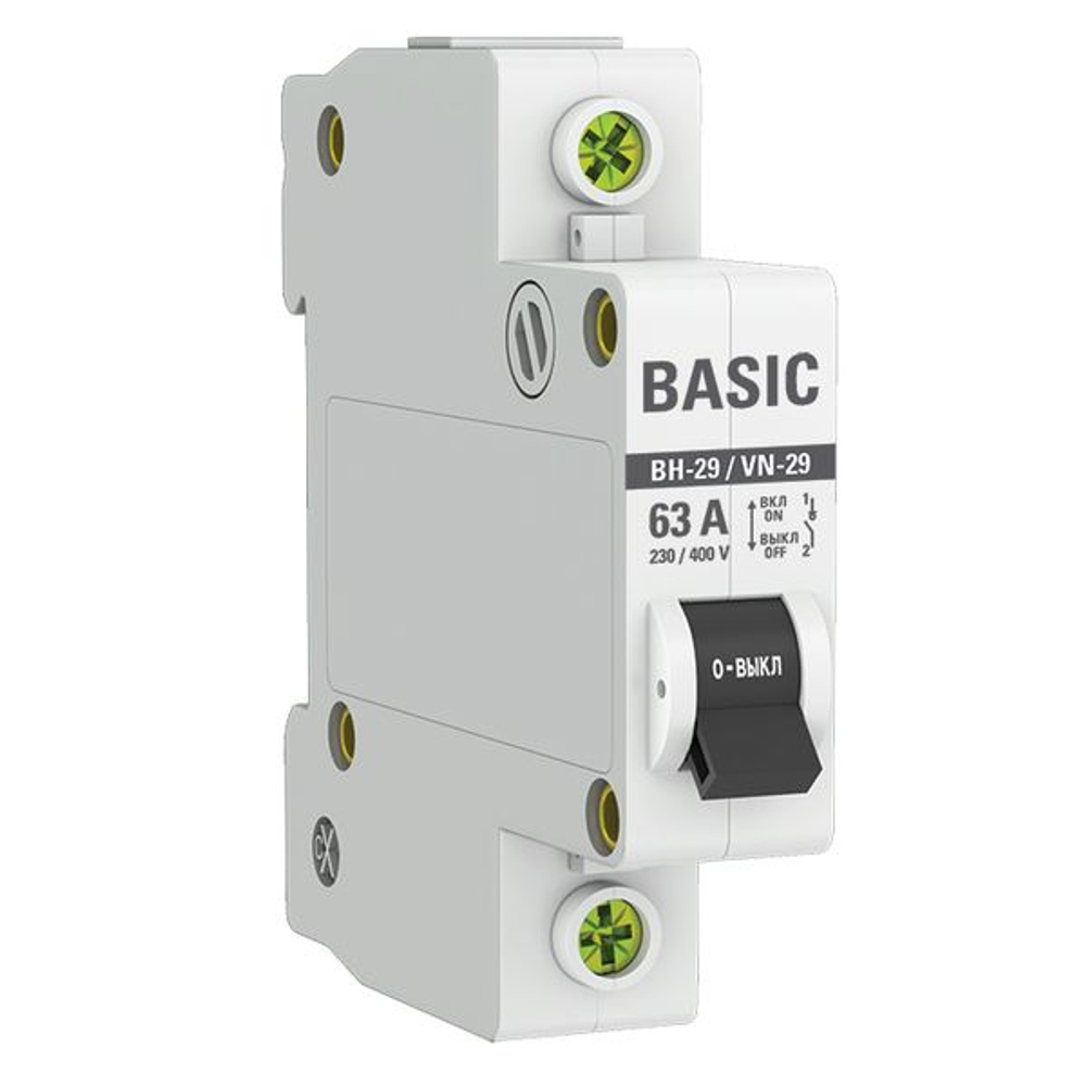 Выключатель нагрузки ВН-29 1P 63А BASIC
