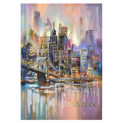 Записная книжка МЕГАПОЛИС 140х200 мм, 80 л., твёрдый переплёт, полноцветная печать