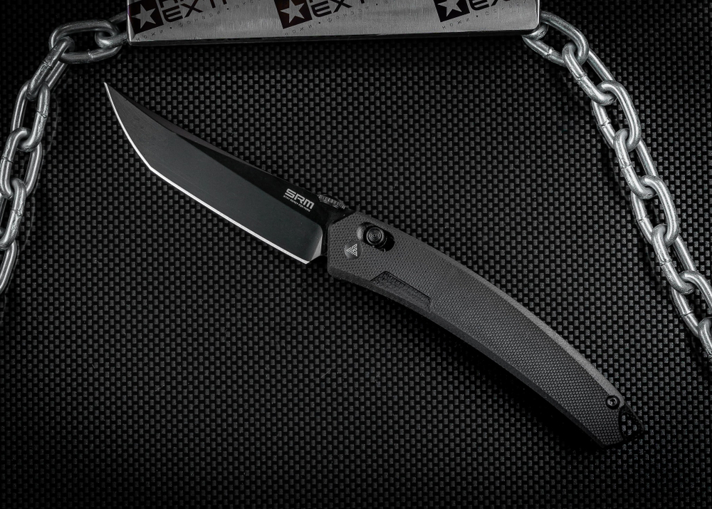 Складной нож SRM 9211-GB Satin сталь 8Cr13MOV рукоять Black G10