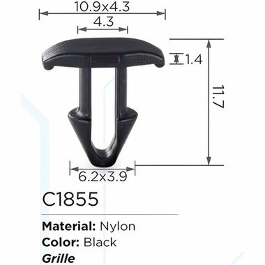 Клипса для крепления внутренней обшивки а/м Тойота пластиковая (100шт/уп.) Forsage клипса C1855(Toyota)